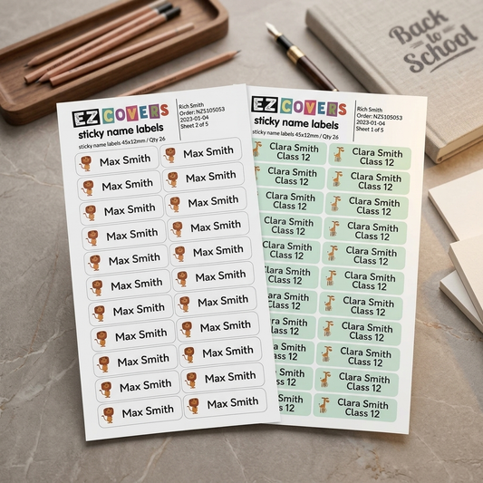 Personalised Name Labels (26 labels)