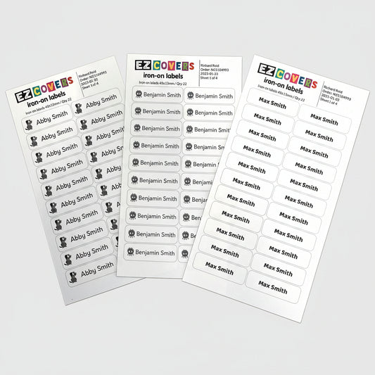 Personalised Iron-on Name Labels (26 labels)
